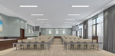 现代阶梯教室3D模型下载